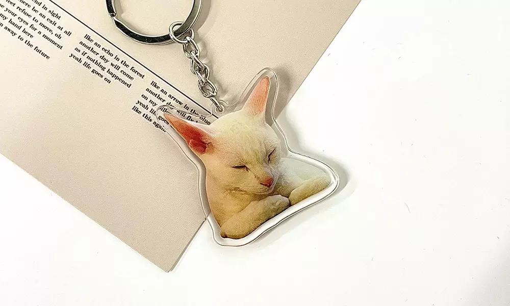 One, Two, Three, or Four Custom Photo Acrylic Keychain
