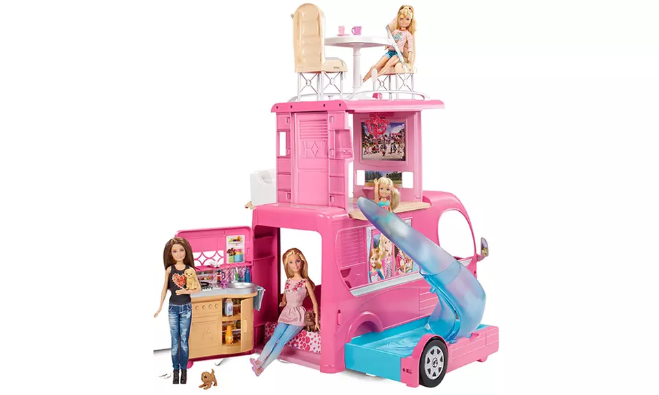 Good Barbie pop up camper