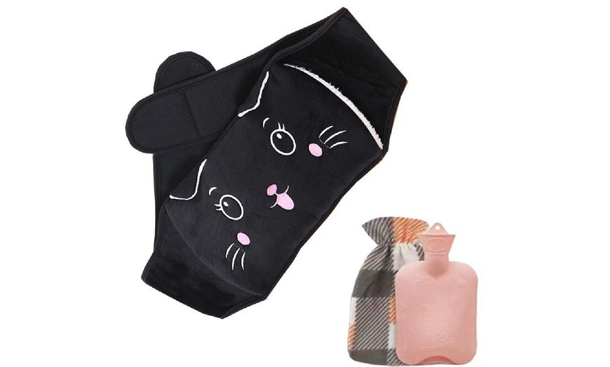 Image 7: Hot Water Bottle with Animal-Style Waist Cover