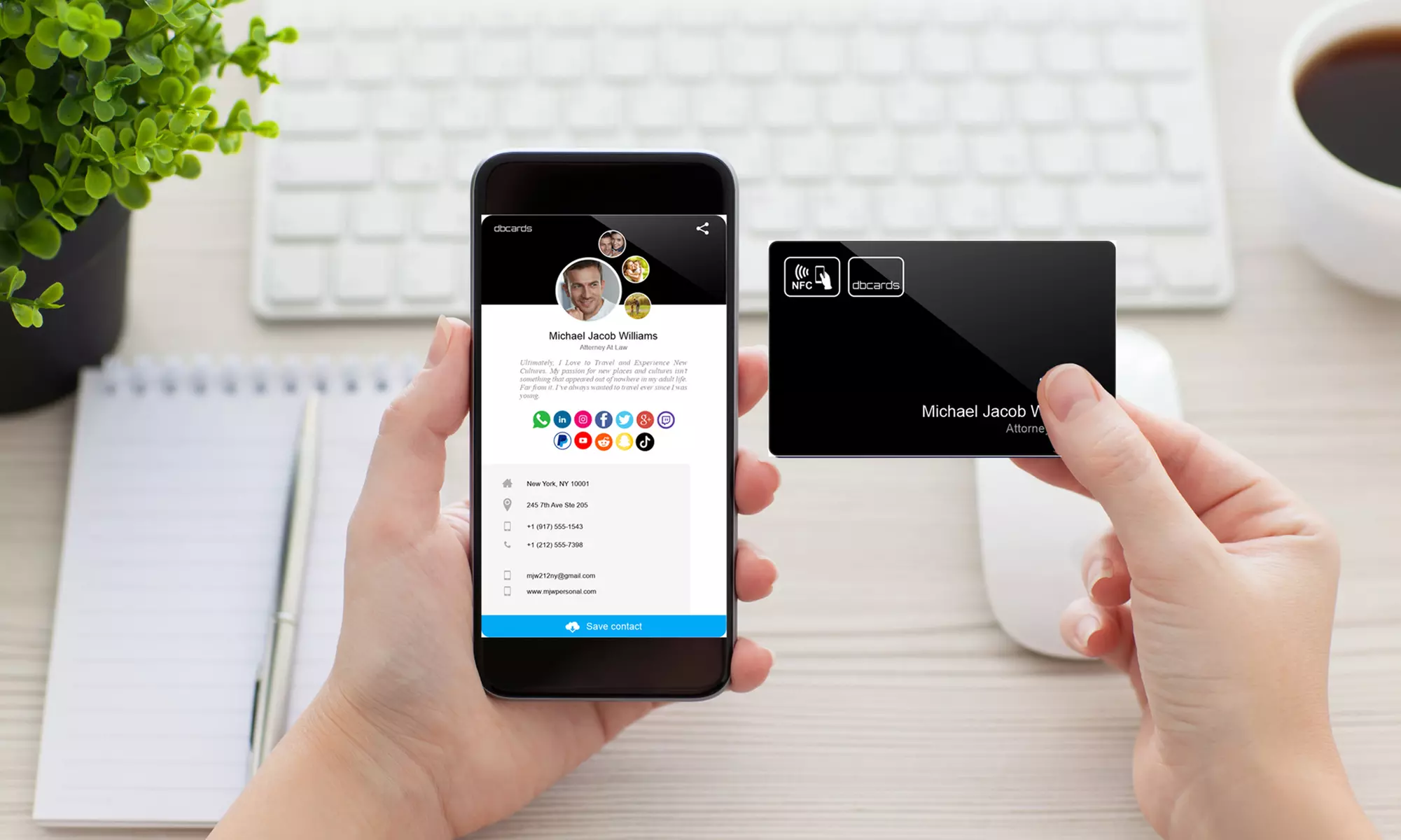 $9.90 for Smart Business Card with Digital Business Card from DB Cards ($49 Value) - Primary Image