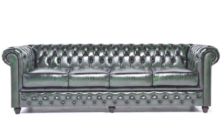 Image 39: Sofas Chesterfield en cuir authentiques 