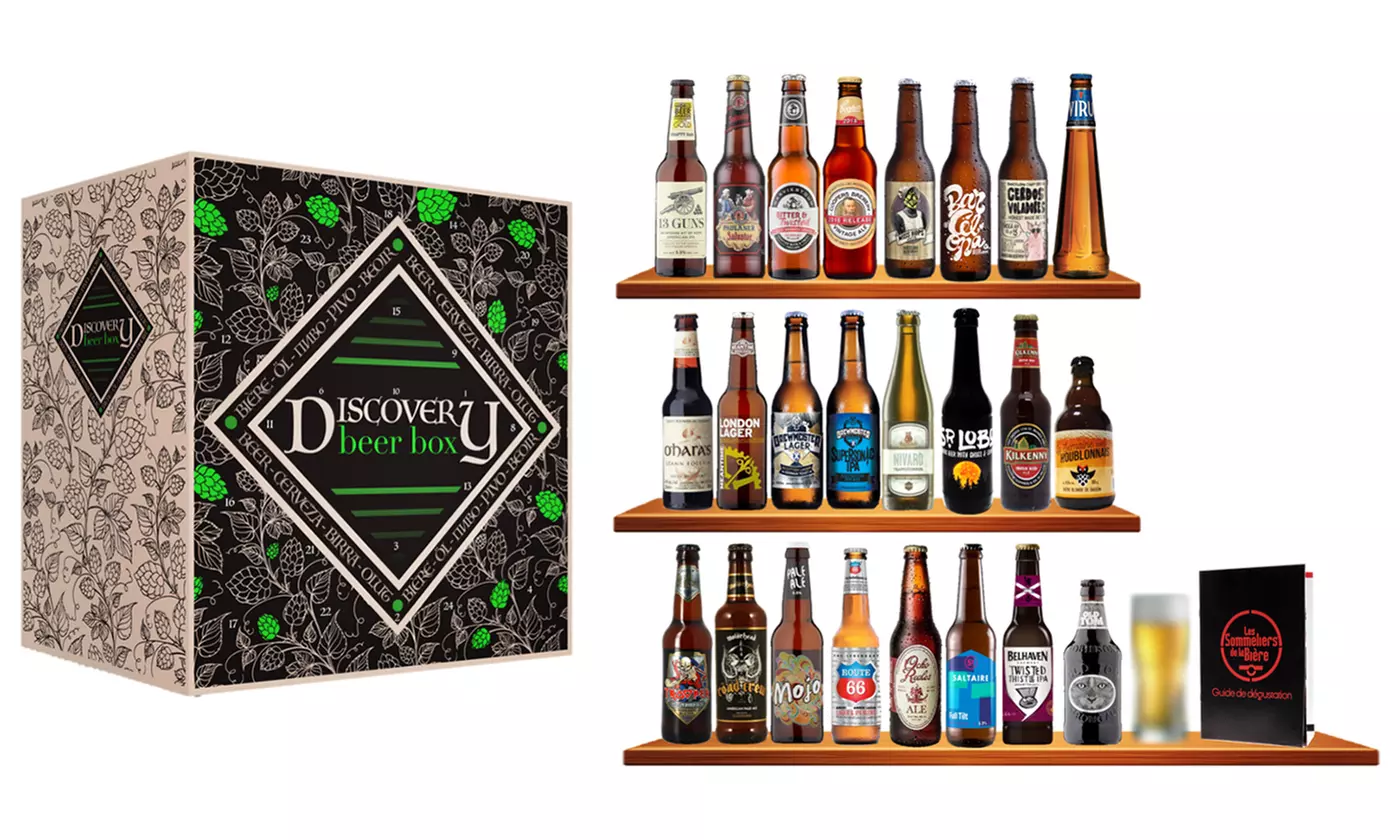 Boîte découverte 24 bières bio + 1 verre, livraison offerte - Primary Image