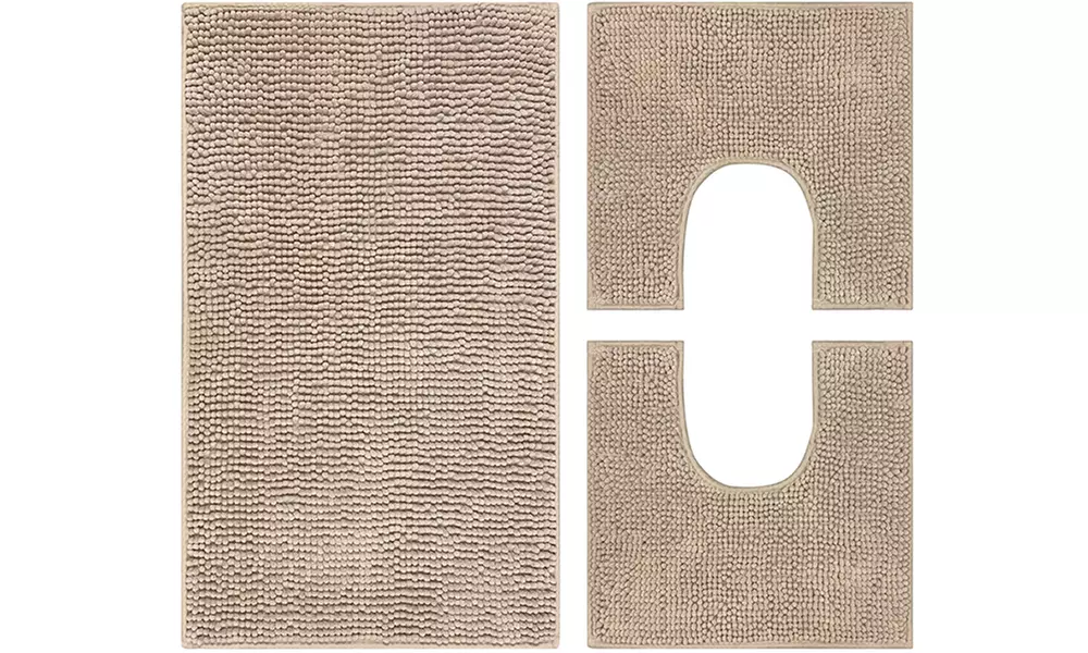 Set 3 pezzi tappeto da bagno