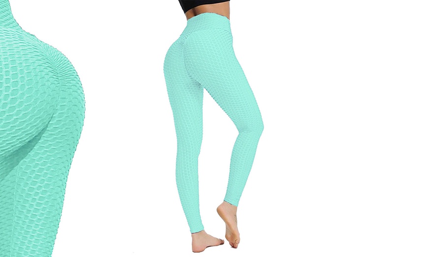 Image 5: Honeycomb Textured Gym Leggings