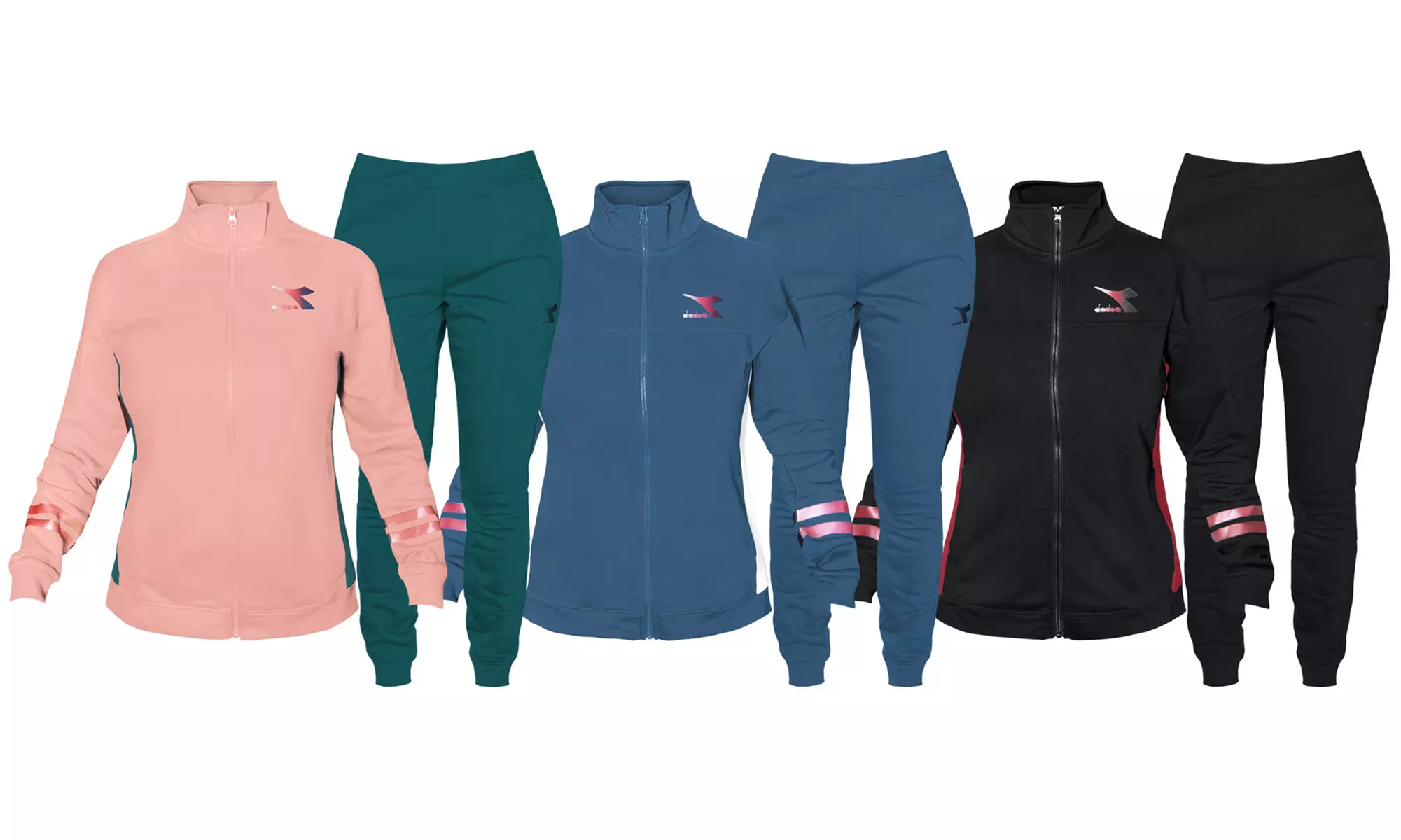 Tuta Diadora da donna in cotone felpato, disponibile in 3 colori e varie taglie - Primary Image