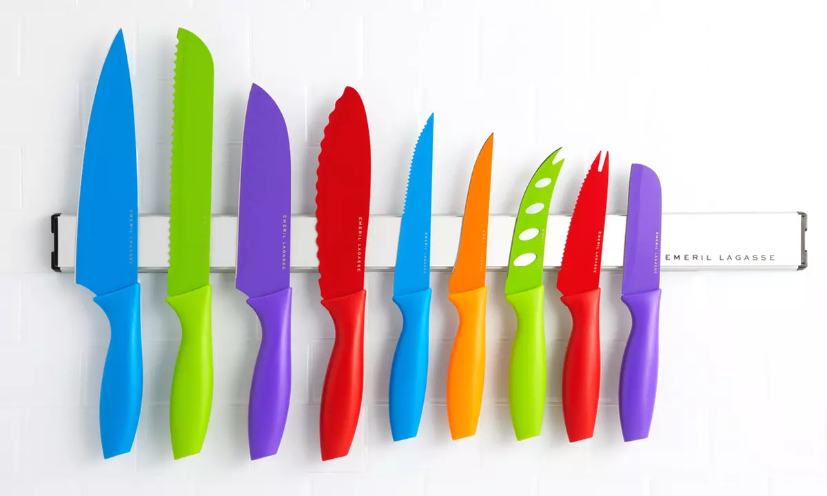 Emeril Non-Stick Cutlery Set with Stainless Magnetic Bar (10-Piece) | Groupon Exclusive - Primary Image