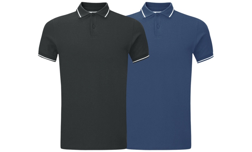 Image 7: Two Men's Collared Polo T-Shirts