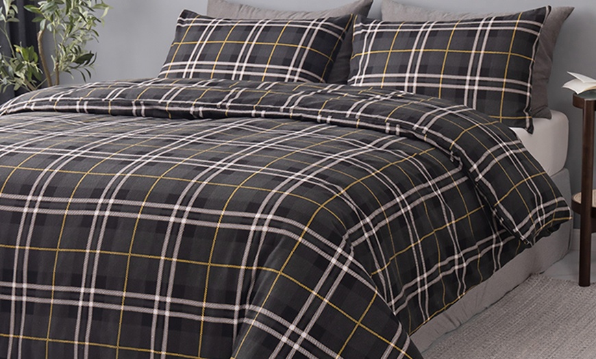 Image 9: Brushed Cotton Flannelette Duvet Cover