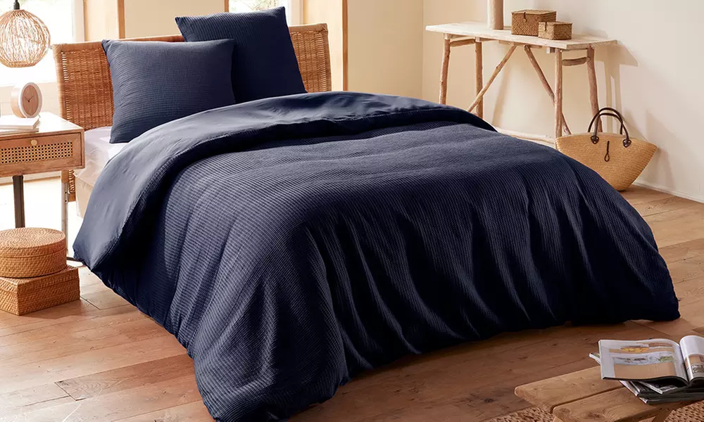 Honingraat katoenen dekbedovertrek set