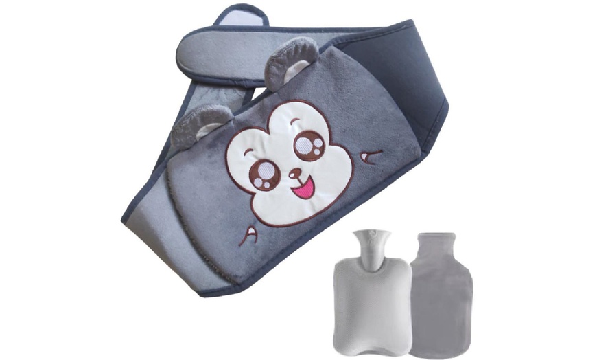 Image 14: Hot Water Bottle with Animal-Style Waist Cover