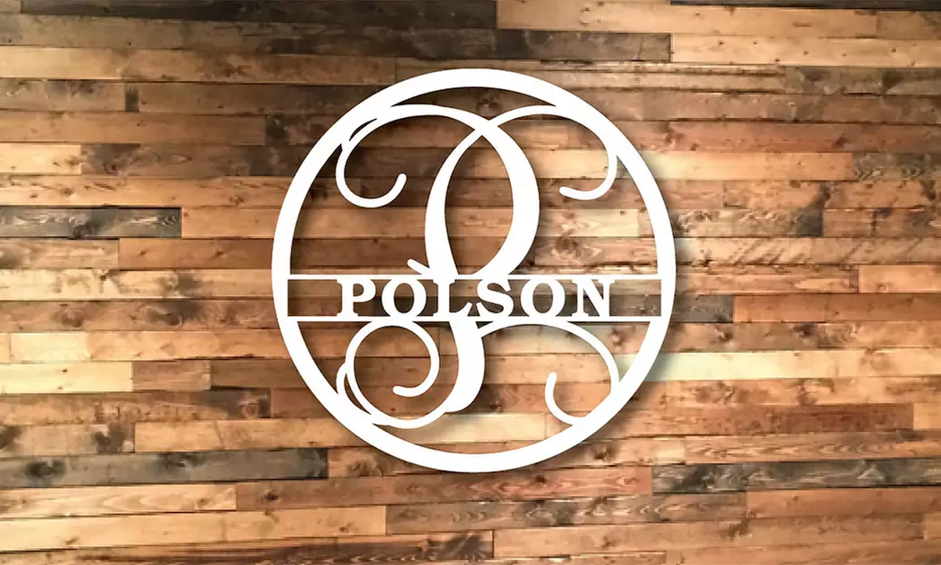 Circle Vine with Monogrammed Initial and Family Name from Metal Unlimited (Up to 58% Off) - Second Medium