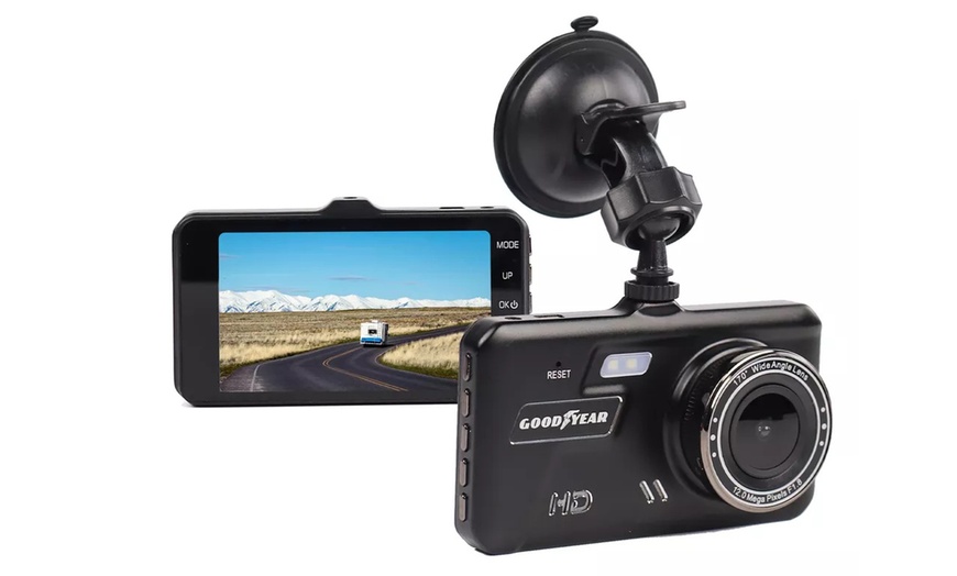 Image 3: Goodyear Dual Lens Touch Screen Car Dash Cam with Rear Camera