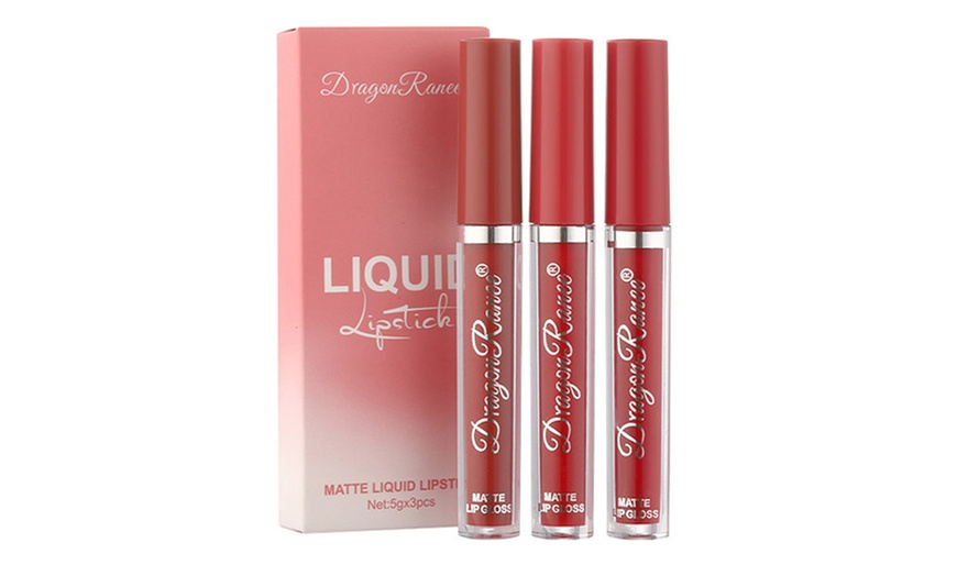 Image 7: Three-Piece Matte Lip Gloss Set