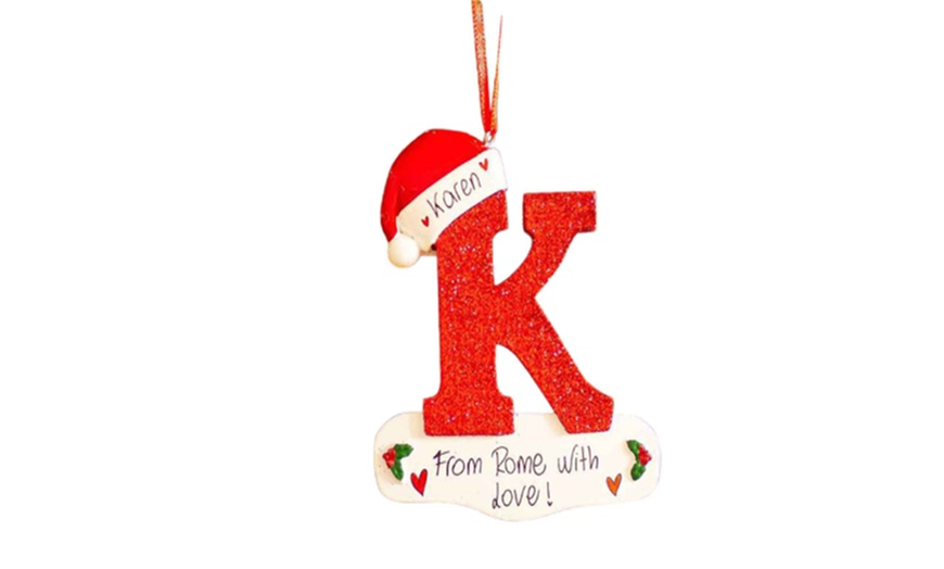 Image 13: Alphabet Initial Christmas Tree Letter Decoration
