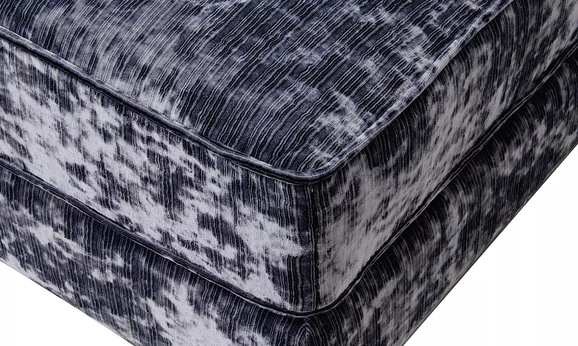 Gandhi Modern Armless Velvet Accent Chair with Solid-Oak Castor Legs - Second Medium