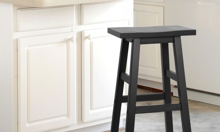 Set of Two Wooden Bar Stools