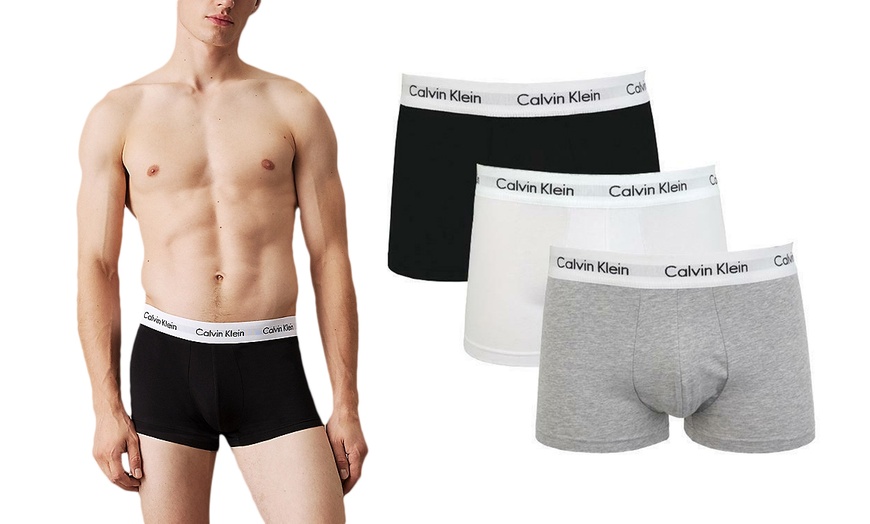 Image 1: Three Packs of Calvin Klein Men's Boxers