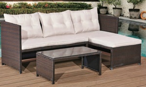 PE Rattan Garden Corner Sofa Set