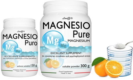 Fino a 4 confezioni da 150 g o 300 g di Magnesio Puro Line@ al gusto di arancia