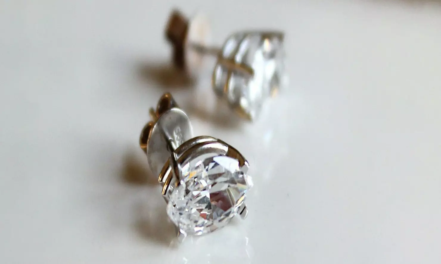 Sterling Silver 2.00 CTTW Marquise Studs With Crystal From Swarovski