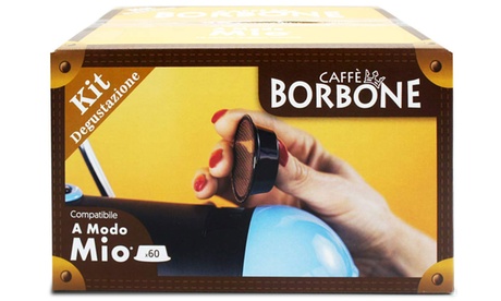 Fino a 300 capsule di caffè Borbone compatibili con macchinette Lavazza A Modo Mio