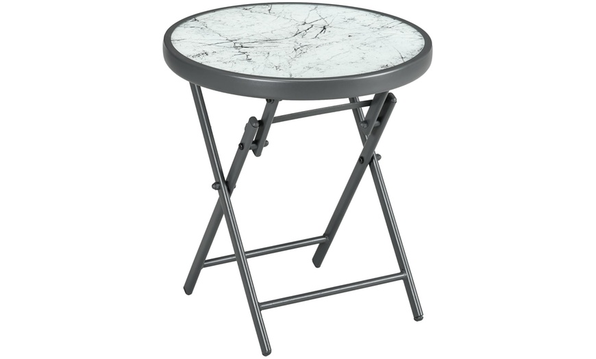 Image 6: Outsunny Compact Foldable Patio Side Table