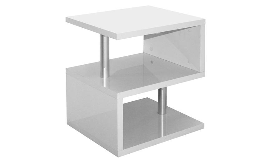 Image 15: High Gloss LED Coffee and Side Table Range