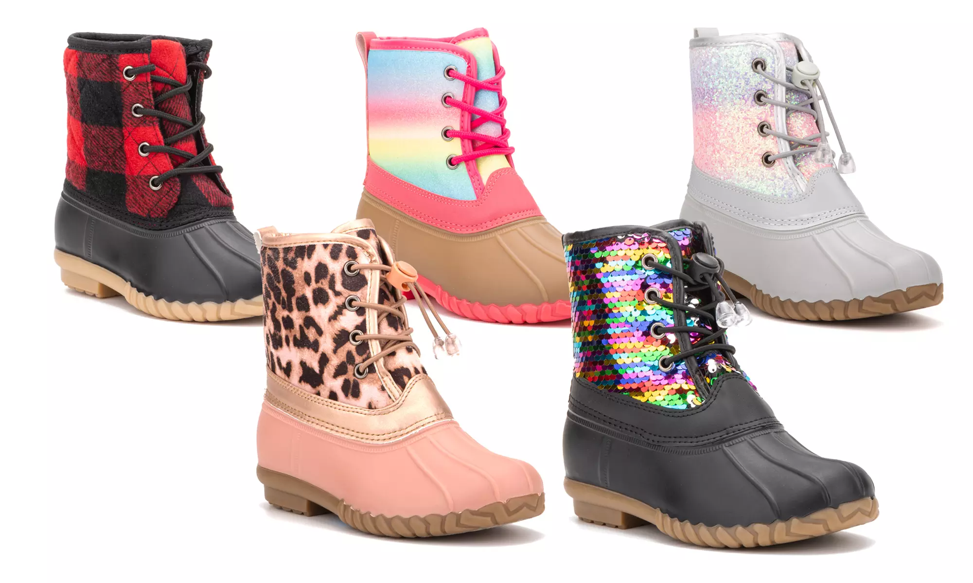 Olivia Miller Girls' Jump-in-Line Duck Boots - Primary Image