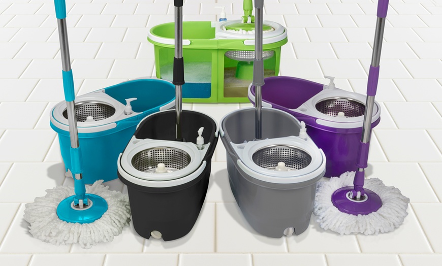 Image 1: Dual Spin Mop with Accessories