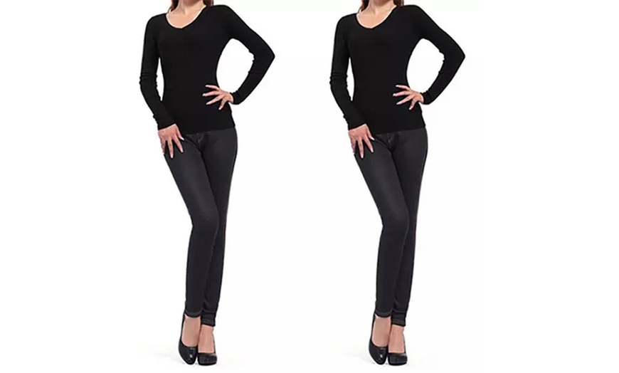 Image 8: One or Two Ultra-Thick Fleece-Lined Jeggings