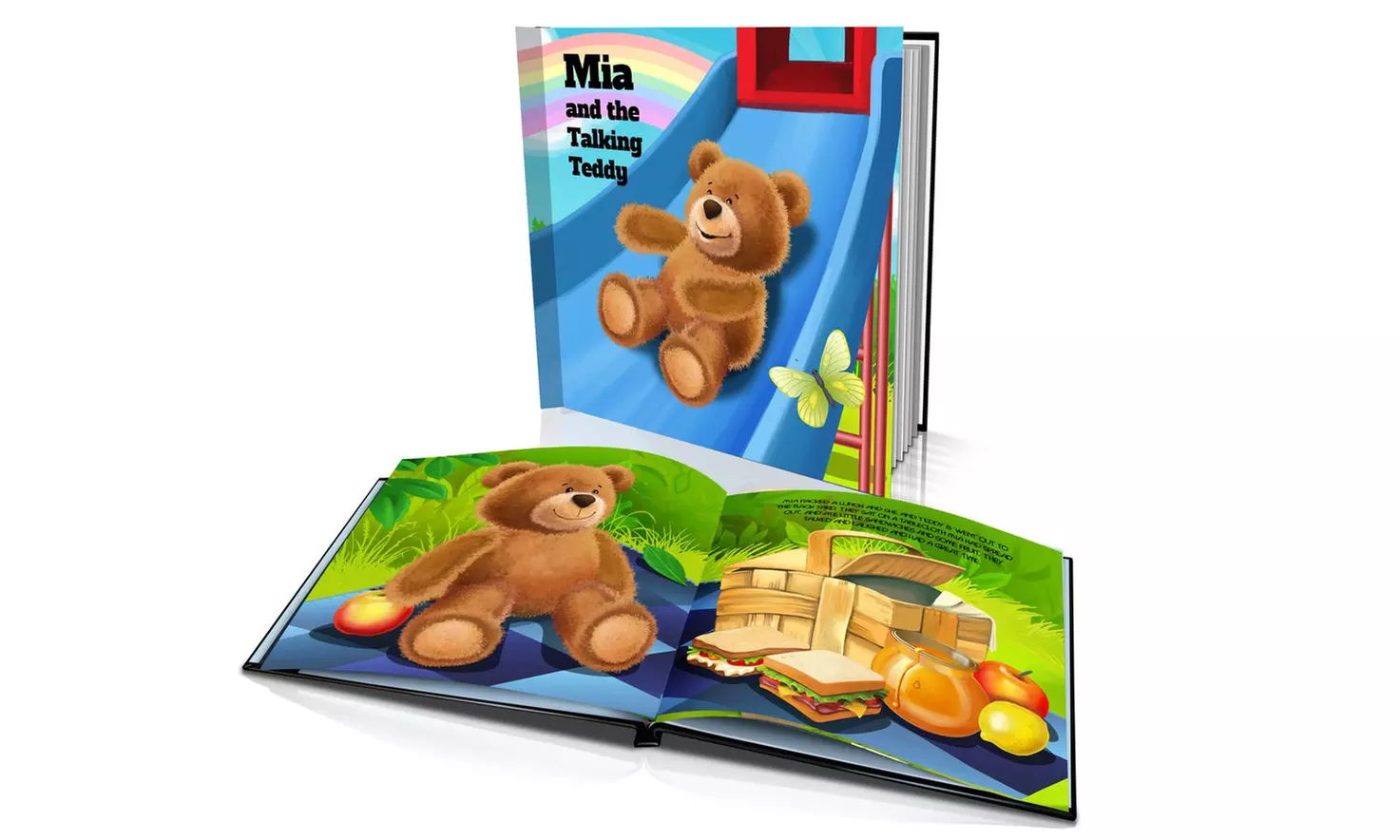 8" x 8" Softcover or Hardcover "The Talking Teddy" Personalized Kids' Story Book from Dinkleboo (Up to 65% Off) - Primary Image