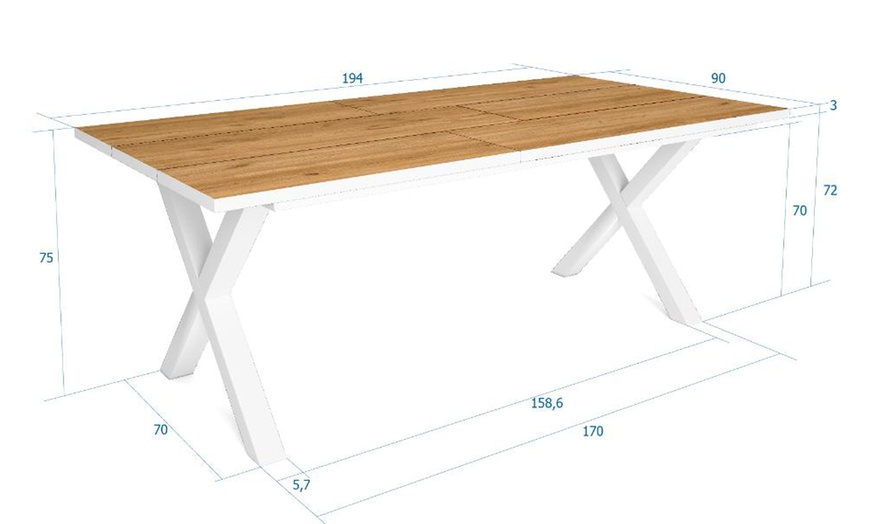 Image 49: Table à manger Skraut Home de 167 x 90 cm