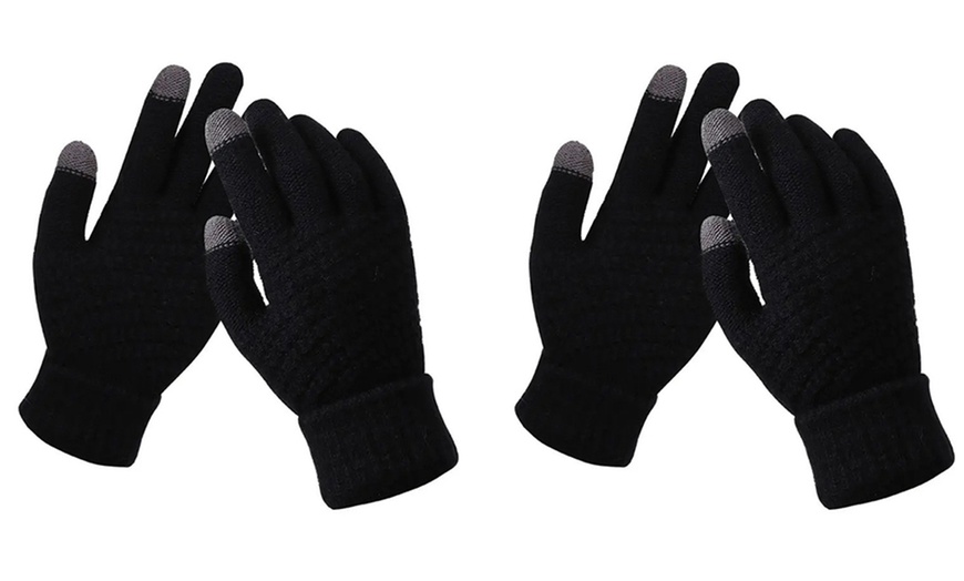 Image 4: Knitted Winter Warm Touchscreen Gloves 