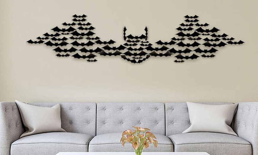 Image 3: Pack of 96 3D Bat Wall Stickers