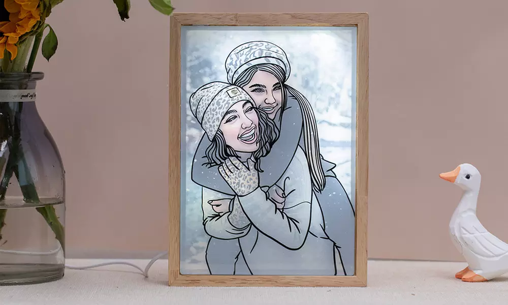 Foto-Lichtgemälde mit LED-Rahmen