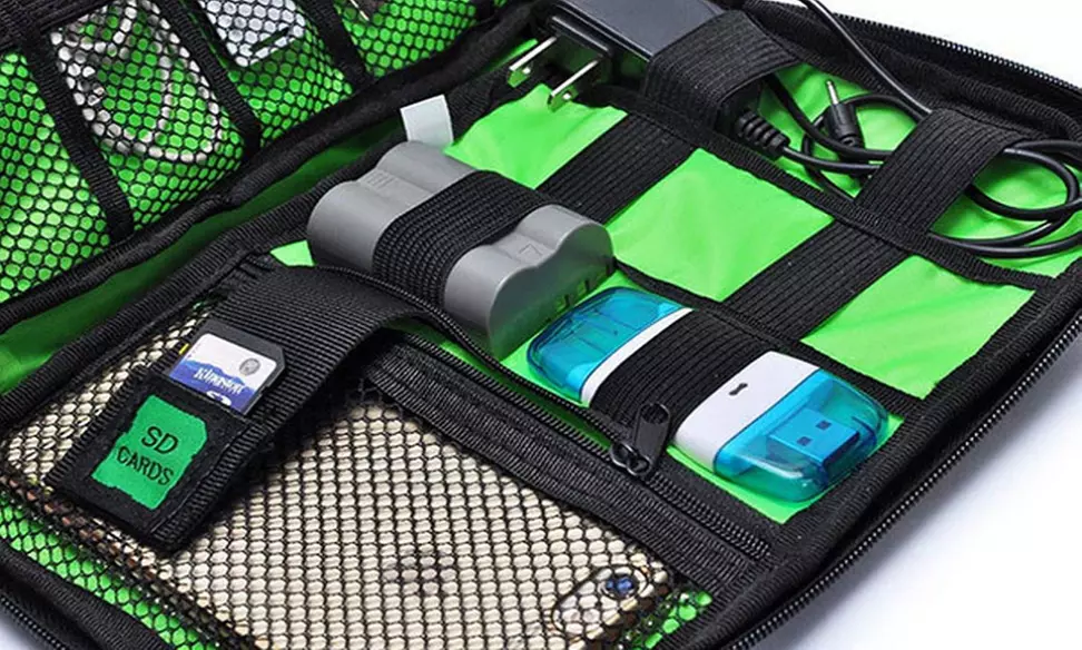 Multi-Pocket Gadget and Electronic Organizer Zipper Case - Second Medium