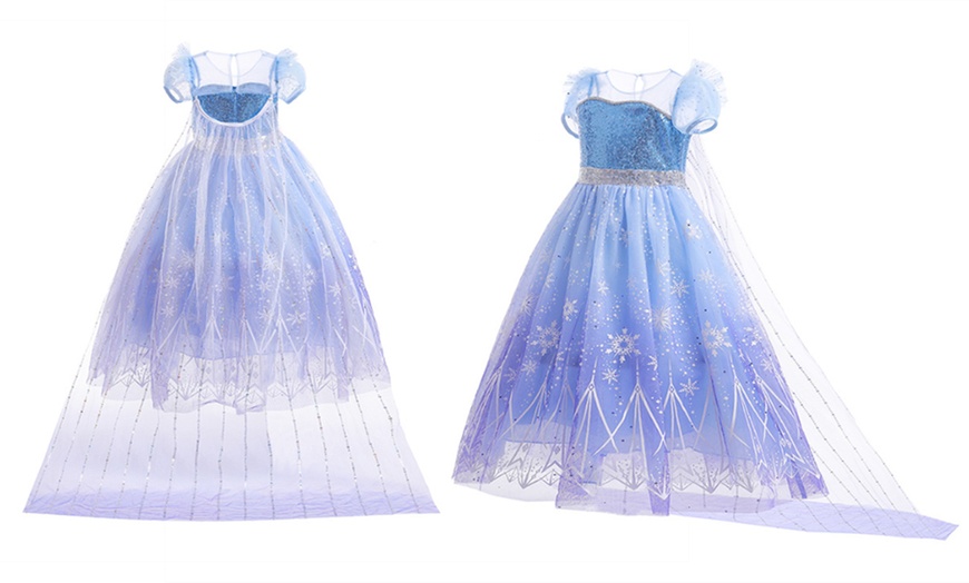 Image 3: Girls Princess Dress with Cape