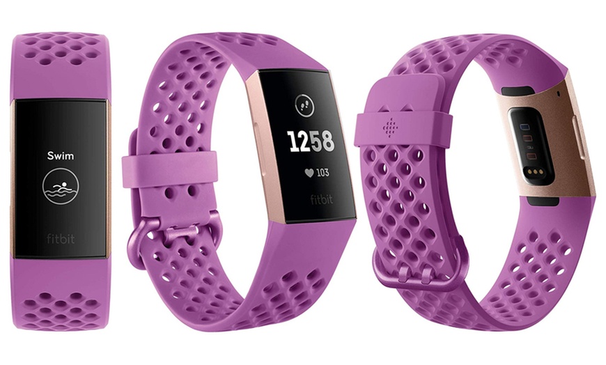 Image 1: Fitbit Charge 3 Activity Tracker