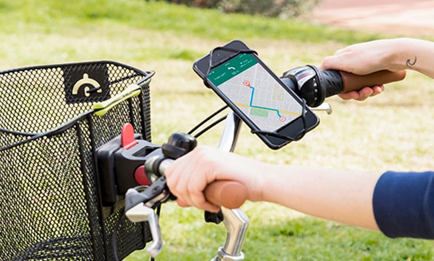 Image 3: One or Two Universal Rotating Smartphone Bike Mounts