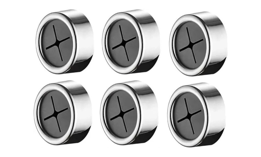 Image 3: Pack of Six Round Adhesive Plug Holders 