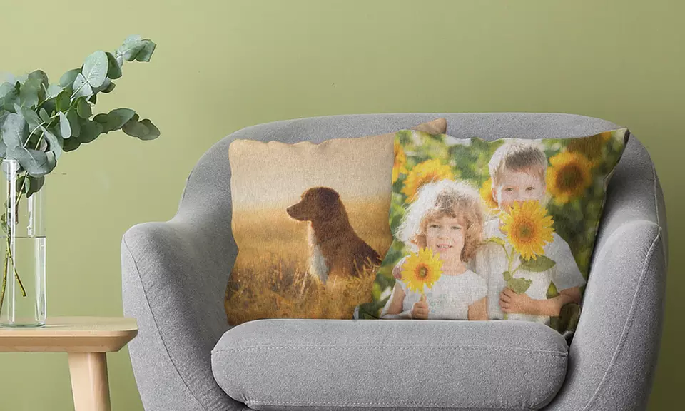 Coussins basiques ou premiums personnalisés avec Photo Gifts