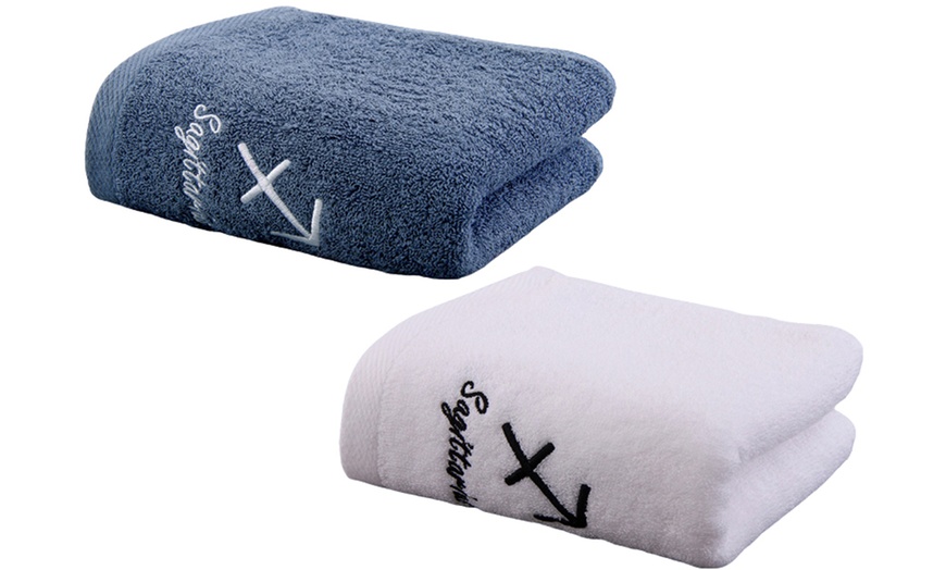 Image 36: One or Two Star Sign Embroidered Towels