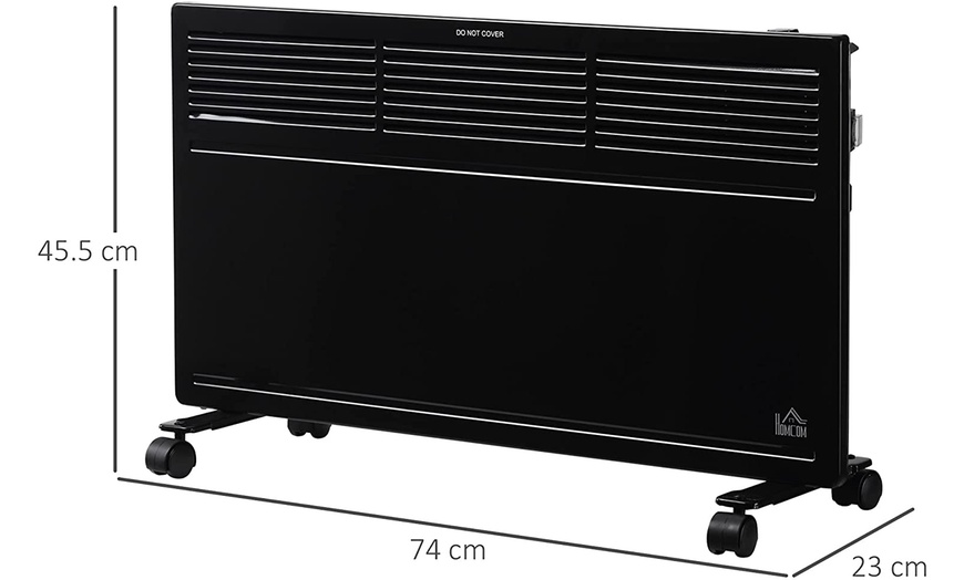 Image 5: HomCom Radiator Heater up to 1300W in Black or White