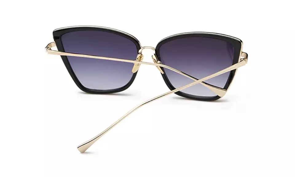 One, Two, or Three Pairs of Cat Mirror Metal Cat Eye Sunglasses (Up to 88% Off) - Second Medium
