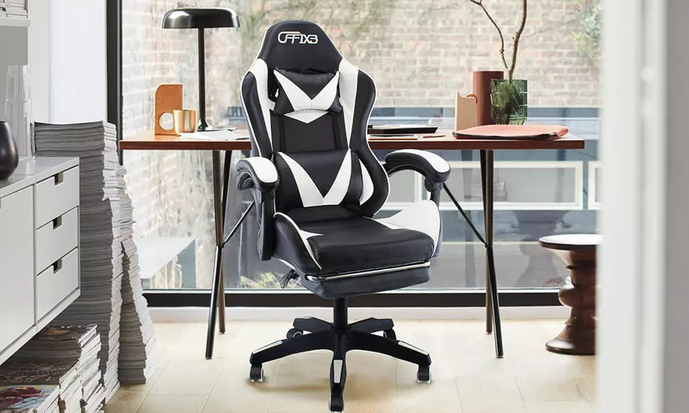 Sedia ufficio Gaming Azrace con poggiapiedi