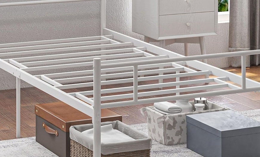 Image 13: HomCom Single Bed Frame