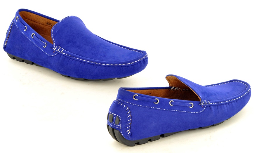 Image 30: Men's Faux Suede Casual Loafers