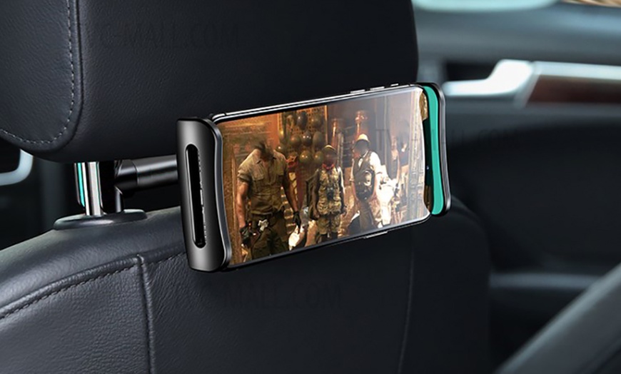 Image 1: Car Headrest Phone Mount
