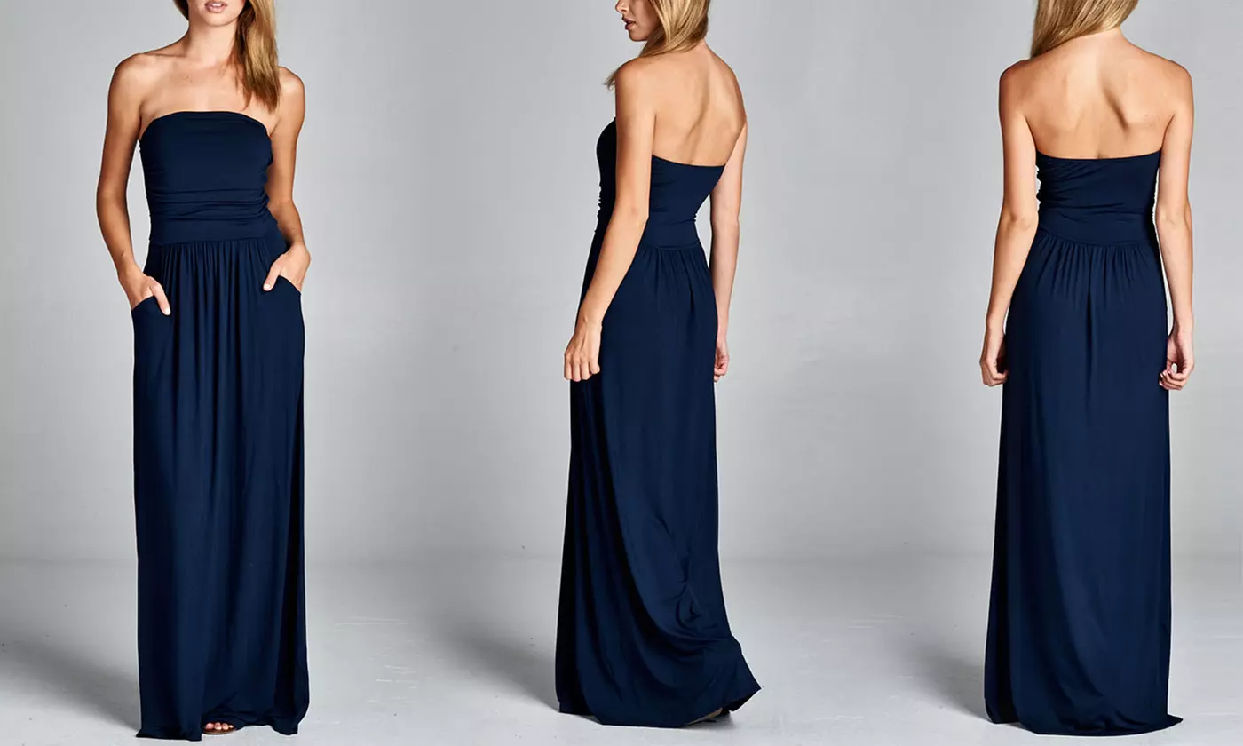 Women's Strapless Maxi Dress - Second Medium