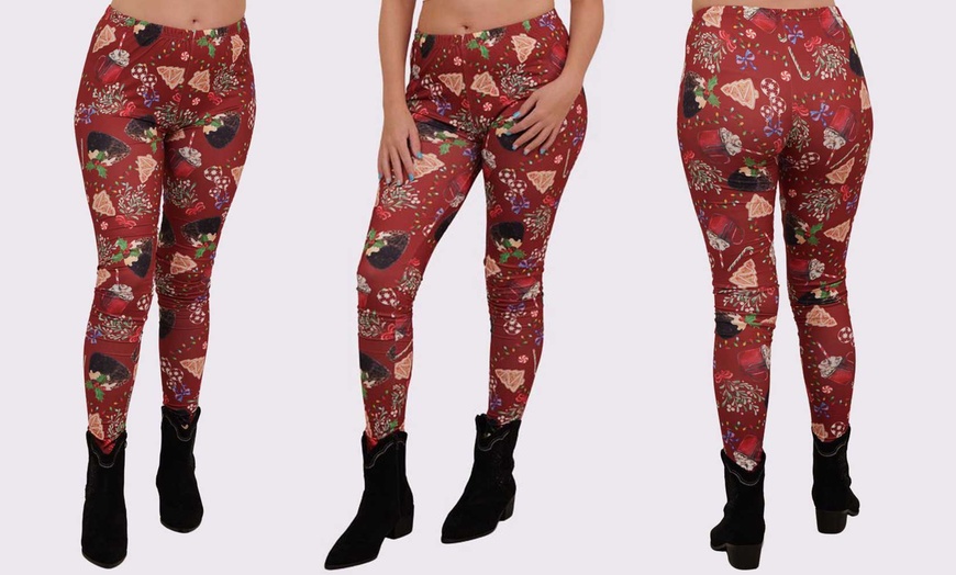 Image 4: Christmas Print Leggings